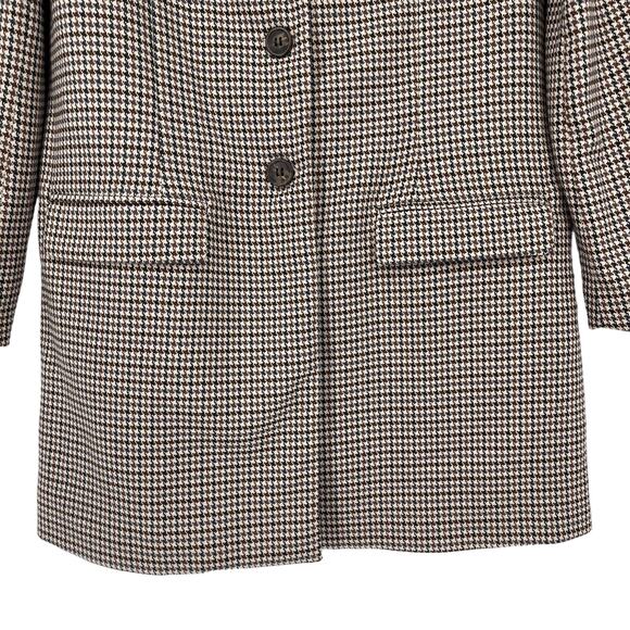 BB Dakota Long Pattern Lined Three Button Blazer Small Academia Preppy Office - Picture 6 of 16